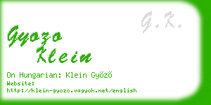 gyozo klein business card