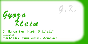 gyozo klein business card